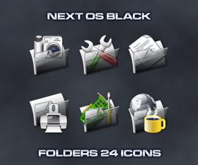 Next OS Black Folders