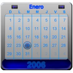 Silver Glass Calendar