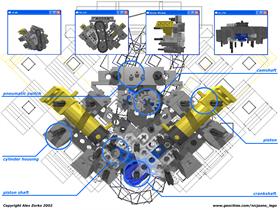 Lego Pneumatic V8