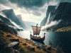4K Dragon Ship in a Fjord