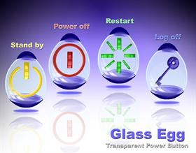 Glass Egg ( Transparent Power Button )