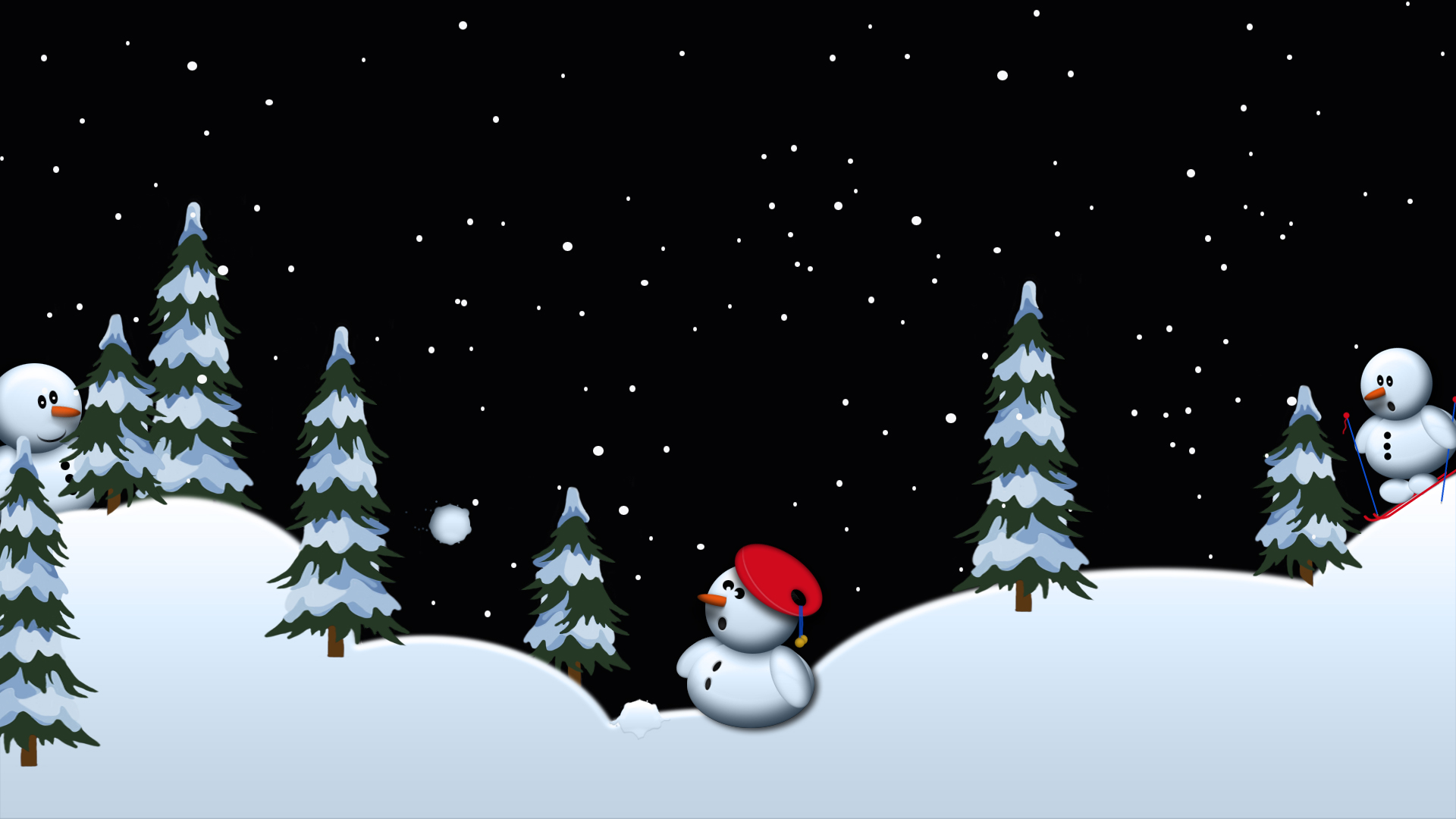 snowmen playing