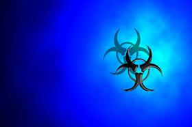 blue biohazard