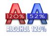 Alcohol 120% and 52%