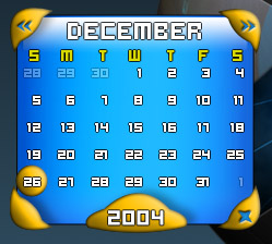 Shiny Blue Calendar