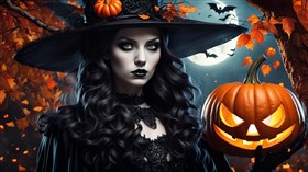 4K Pumpkin Witch