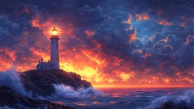 4K Lighthouse Sunset3