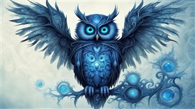 Blue owl of prey