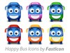 Happy Bus Icons