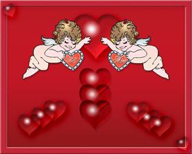 Valentines Hearts and Cupids