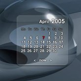 Glassy Calendar widget