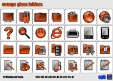 Orange Glass Folders