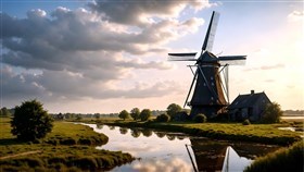 a Dutch windmill