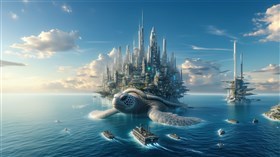 Sea Tortoise and Future City