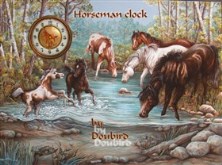 Horseman clock