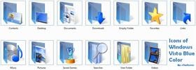 Icons of Windows Vista Blue Color