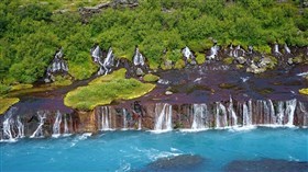 4K Barnafoss Waterfalls Iceland