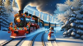 4K Christmas Train