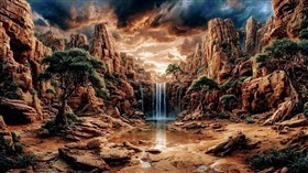 4K Rock Canyon Falls