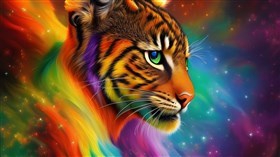 8K Neon Tiger