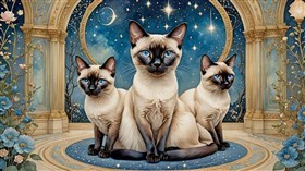 4K Siamese Cats 