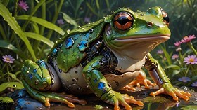 4K Cyborg Frog