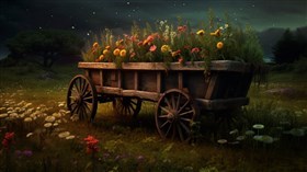 4K Flower Wagon