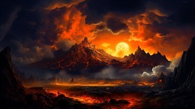 4K Sundown Volcano