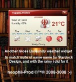 Gloss Burgundy Weather Widget