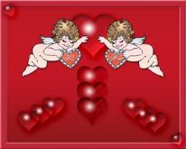 Valentines Hearts and Cupids