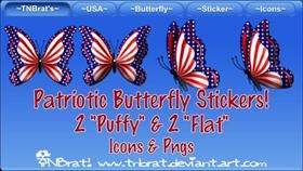 Patriotic Butterfly Stickers