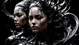 Liquid flowing faces