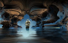 Honey combed cavern