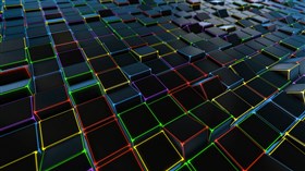 4K Neon Cubes