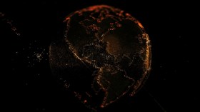 Earth Hologram Gold 4K HD