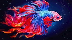 4K Siamese Fighting  Fish