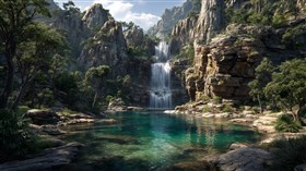 4K Rocky Falls