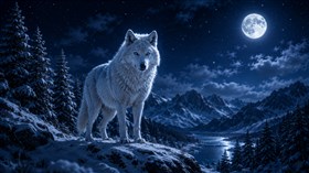 4K White Wolf