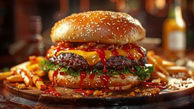 4K Burger and Fries