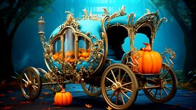 4K Cinderella Halloween Carriage
