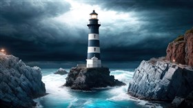 Blue Lighthouse