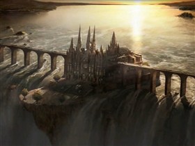 castle bridge waterfall