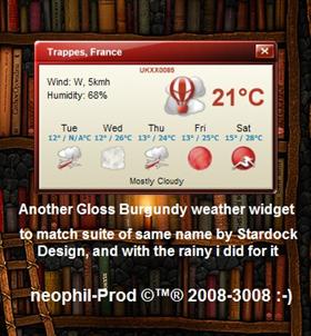 Gloss Burgundy Weather Widget