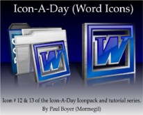 Icon-A-Day #12 & 13 (Word Icons)