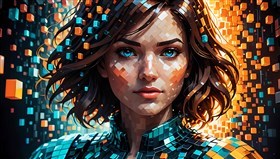 3D pixel art