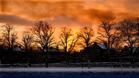 Sunset_Winter_Village