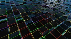 4K Neon Cubes