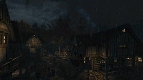 Rainy Medieval Village