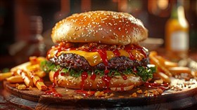 4K Burger and Fries