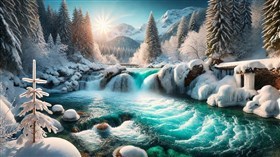4K Winter River